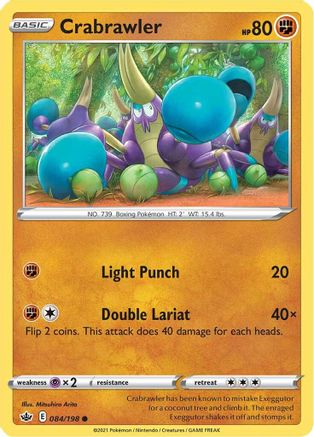 Crabrawler (084/198) [Sword & Shield: Chilling Reign] Reverse Holofoil