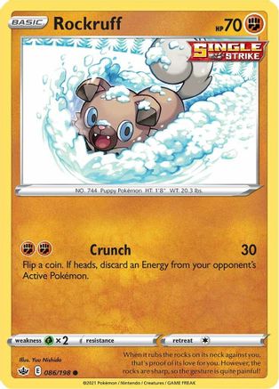 Rockruff (086/198) [Sword & Shield: Chilling Reign] Reverse Holofoil