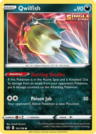 Qwilfish (101/198) [Sword & Shield: Chilling Reign] Reverse Holofoil