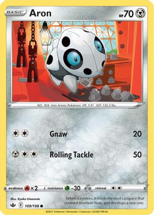 Aron (109/198) [Sword & Shield: Chilling Reign] Reverse Holofoil