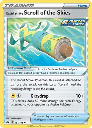 Rapid Strike Scroll of the Skies (151/198) [Sword & Shield: Chilling Reign] Reverse Holofoil