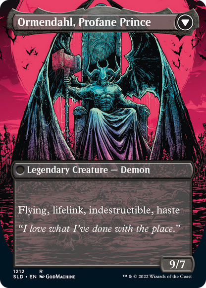 Westvale Abbey // Ormendahl, Profane Prince (Display Commander) (Borderless) [Secret Lair: From Cute to Brute] Foil