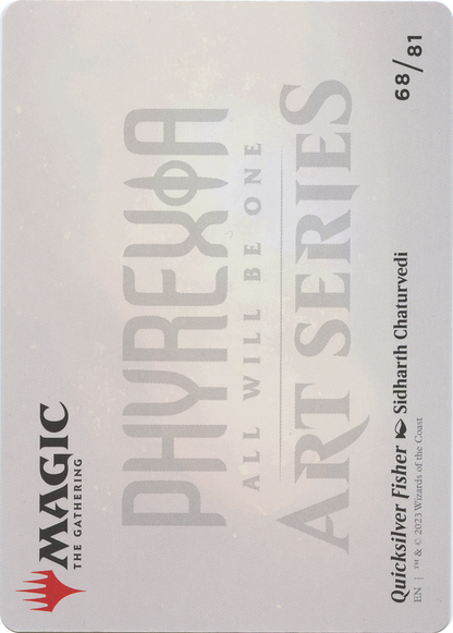 Quicksilver Fisher // Quicksilver Fisher  [Phyrexia: All Will Be One Art Series] (Borderless) Foil