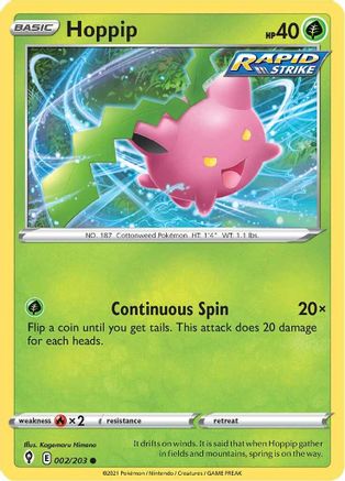 Hoppip (002/203) [Sword & Shield: Evolving Skies] Reverse Holofoil