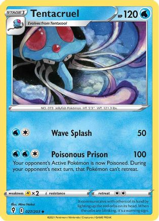 Tentacruel (027/203) [Sword & Shield: Evolving Skies] Reverse Holofoil