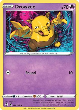 Drowzee (061/203) [Sword & Shield: Evolving Skies] Reverse Holofoil