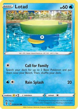 Lotad (032/203) [Sword & Shield: Evolving Skies] Reverse Holofoil