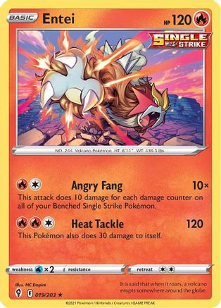 Entei (019/203) [Sword & Shield: Evolving Skies] Reverse Holofoil