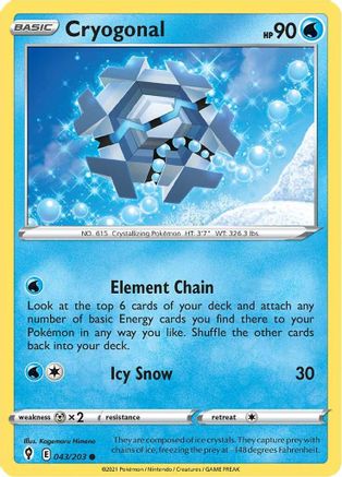 Cryogonal (043/203) [Sword & Shield: Evolving Skies] Reverse Holofoil