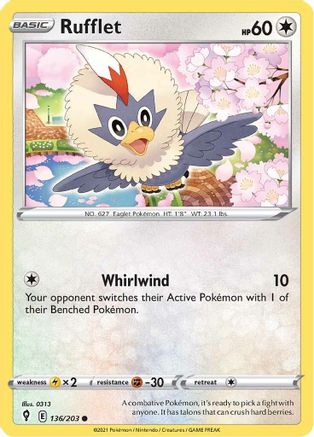 Rufflet (136/203) [Sword & Shield: Evolving Skies] Reverse Holofoil