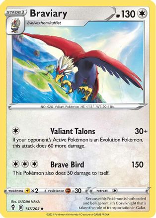 Braviary (137/203) [Sword & Shield: Evolving Skies] Reverse Holofoil