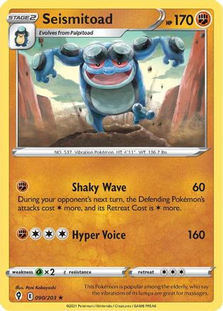 Seismitoad (090/203) [Sword & Shield: Evolving Skies] Reverse Holofoil