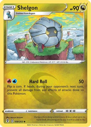 Shelgon (108/203) [Sword & Shield: Evolving Skies] Reverse Holofoil