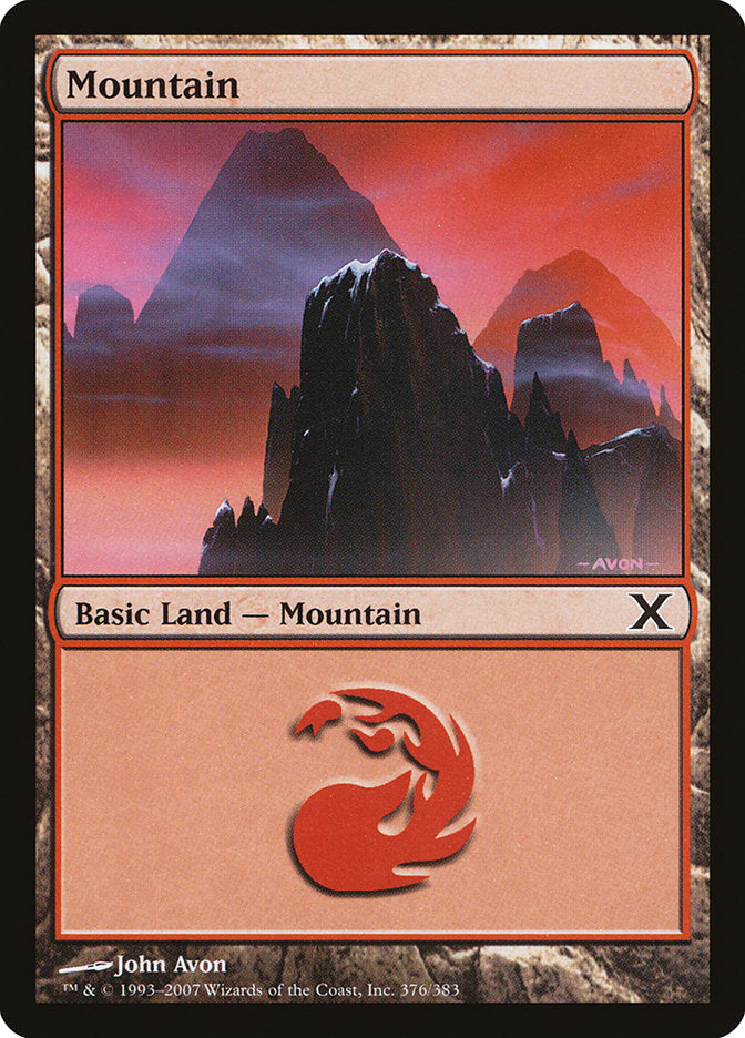 Mountain (376) [Tenth Edition] Foil