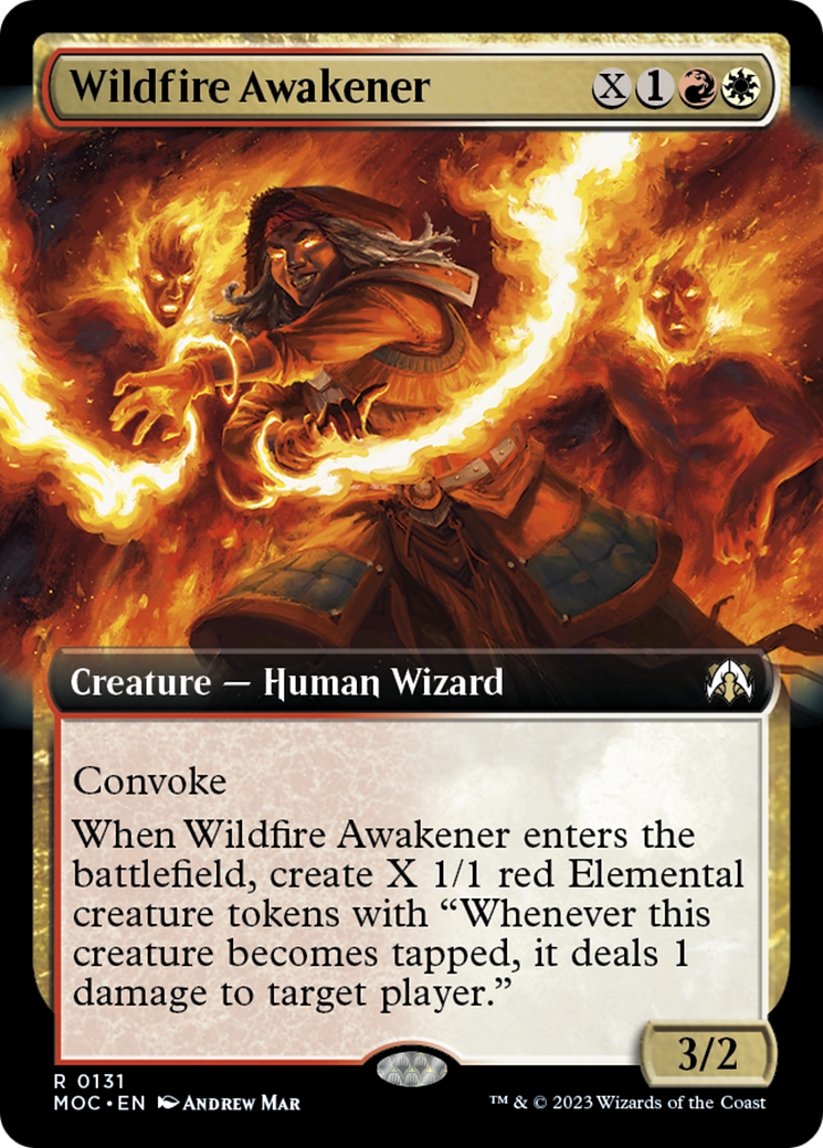Wildfire Awakener (Extended Art) [March of the Machine Commander] Foil