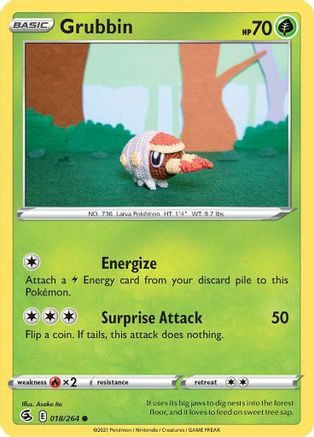 Grubbin (018/264) [Sword & Shield: Fusion Strike] Reverse Holofoil