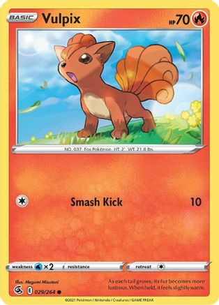 Vulpix (029/264) [Sword & Shield: Fusion Strike] Reverse Holofoil
