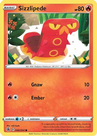 Sizzlipede (046/264) [Sword & Shield: Fusion Strike] Reverse Holofoil