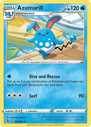 Azumarill (059/264) [Sword & Shield: Fusion Strike] Reverse Holofoil