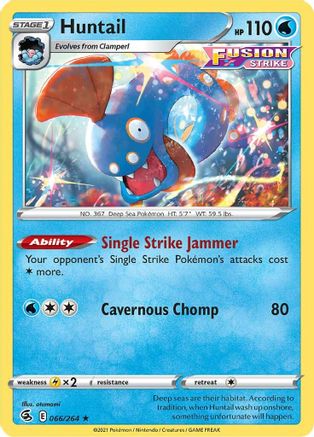 Huntail (066/264) [Sword & Shield: Fusion Strike] Reverse Holofoil