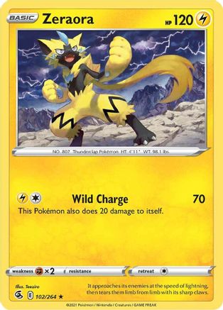 Zeraora (102/264) [Sword & Shield: Fusion Strike] Reverse Holofoil