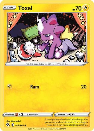 Toxel (105/264) [Sword & Shield: Fusion Strike] Reverse Holofoil