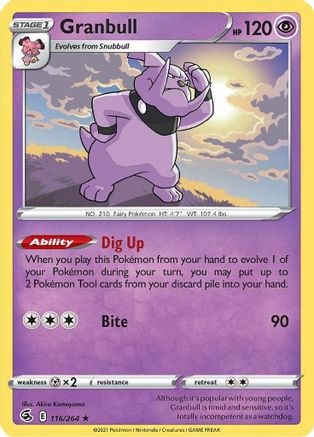 Granbull (116/264) [Sword & Shield: Fusion Strike] Reverse Holofoil