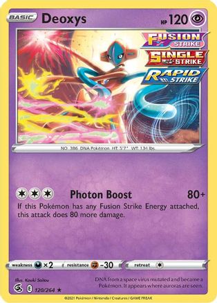 Deoxys (120/264) [Sword & Shield: Fusion Strike] Reverse Holofoil