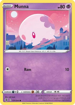 Munna (121/264) [Sword & Shield: Fusion Strike] Reverse Holofoil