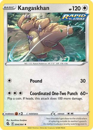 Kangaskhan (204/264) [Sword & Shield: Fusion Strike] Reverse Holofoil
