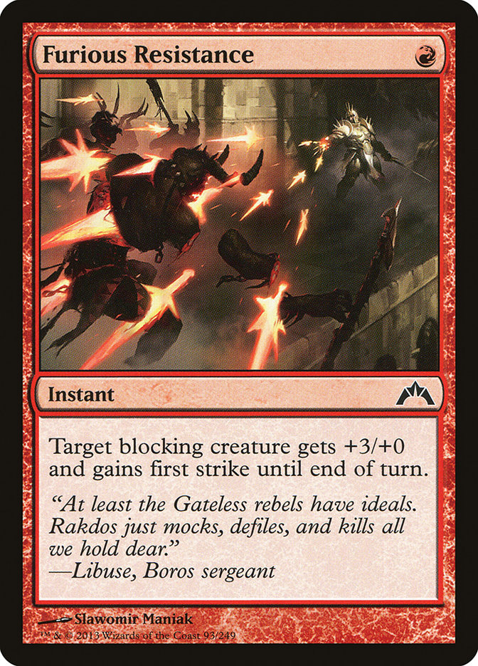 Furious Resistance [Gatecrash] Foil