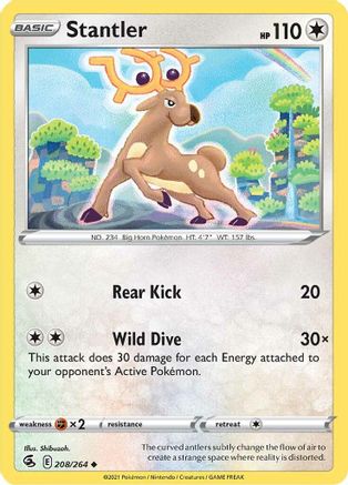 Stantler (208/264) [Sword & Shield: Fusion Strike] Reverse Holofoil