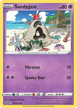 Sandygast (125/264) [Sword & Shield: Fusion Strike] Reverse Holofoil