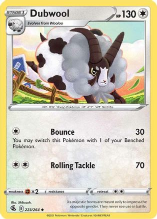 Dubwool (223/264) [Sword & Shield: Fusion Strike] Reverse Holofoil