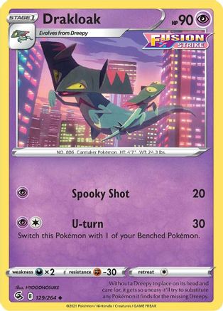 Drakloak (129/264) [Sword & Shield: Fusion Strike] Reverse Holofoil