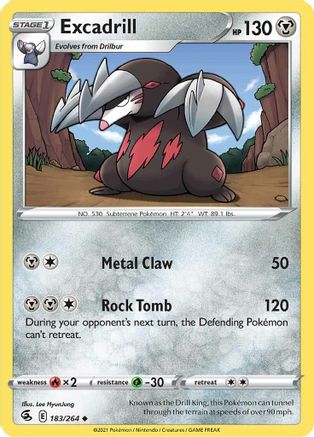 Excadrill (183/264) [Sword & Shield: Fusion Strike] Reverse Holofoil