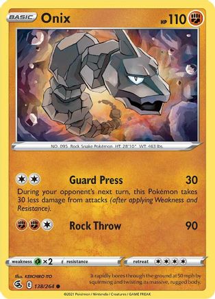 Onix (138/264) [Sword & Shield: Fusion Strike] Reverse Holofoil