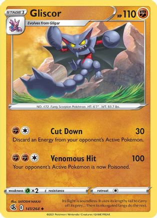 Gliscor (141/264) [Sword & Shield: Fusion Strike] Reverse Holofoil