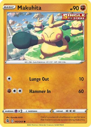 Makuhita (142/264) [Sword & Shield: Fusion Strike] Reverse Holofoil