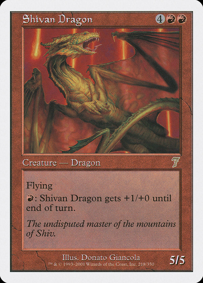 Shivan Dragon [Seventh Edition] Foil