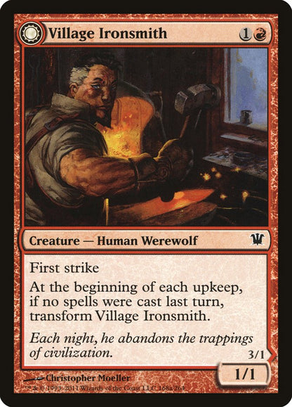Village Ironsmith // Ironfang [Innistrad] Foil