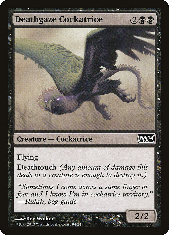 Deathgaze Cockatrice [Magic 2014] Foil