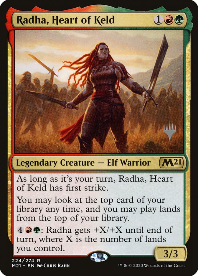Radha, Heart of Keld (Promo Pack) [Core Set 2021 Promos] Foil
