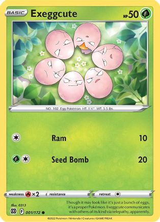 Exeggcute (001/172) [Sword & Shield: Brilliant Stars] Reverse Holofoil
