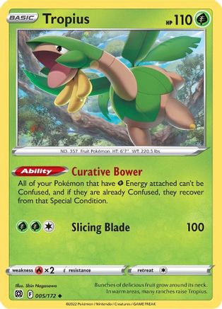 Tropius (005/172) [Sword & Shield: Brilliant Stars] Reverse Holofoil