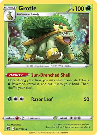 Grotle (007/172) [Sword & Shield: Brilliant Stars] Reverse Holofoil