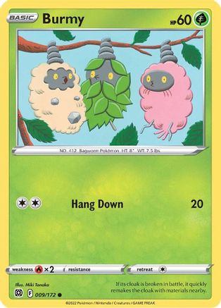 Burmy (009/172) [Sword & Shield: Brilliant Stars] Reverse Holofoil