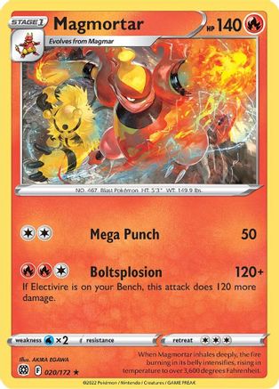 Magmortar (020/172) [Sword & Shield: Brilliant Stars] Reverse Holofoil