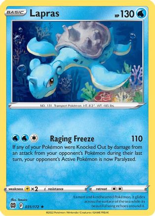 Lapras (031/172) [Sword & Shield: Brilliant Stars] Reverse Holofoil