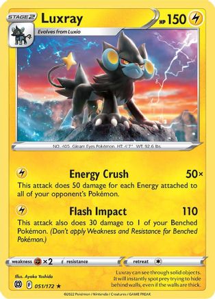Luxray (051/172) [Sword & Shield: Brilliant Stars] Reverse Holofoil